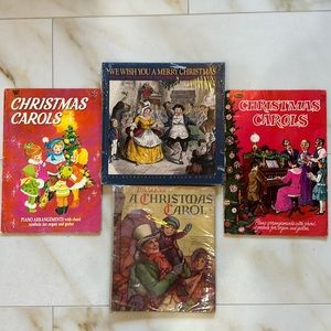 Vintage 4 Christmas Carol Books
